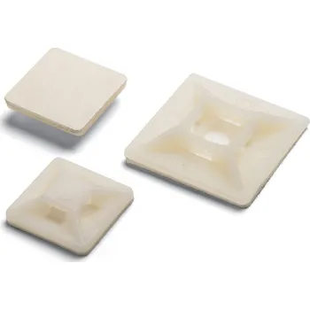 hadicová spona Podložka pod stahovací pásek 19x19, díra 4mm, bílá (NY19), GeTech