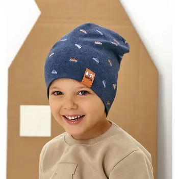 Dívčí tričko AJS 48-098 chlapecká čepice směs barev 52-54 cm