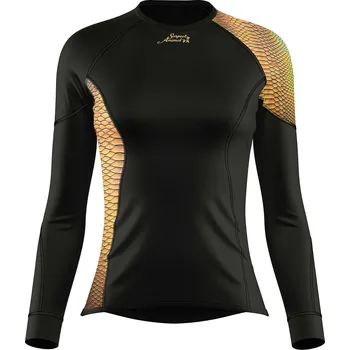 Dámské funkční triko dlouhý rukáv CROCODILE LADY černá Bamboo Ultra