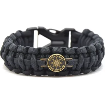 Náramek Cordell paracord náramek Hrdý policista Duty - Velikost L, Barva Čedičová