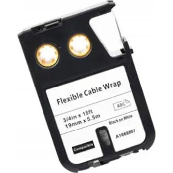 Pásek do tiskárny Naplnka Kompatibilní páska s Dymo 1868807, 19mm x 5, 5m, černý tisk/bílý