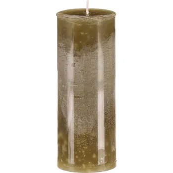 Svíčka Autronic Svíčka sloupcovitá vyšší - parafínový vosk, bez vůně, barva zelená. - SVD1001 GRN1