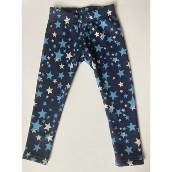 Dívčí legíny Topo dívčí zateplené legíny tmavě modré bílo modré hvězdy velikost 110