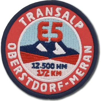 Nášivka Moto nášivka E5 Transalp 7 cm