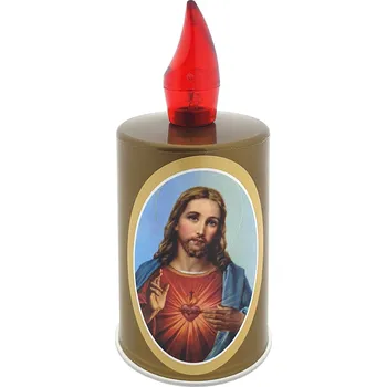 Svíčka BC-180 Hřbitovní LED svíce s motivem Ježíš Kristus
