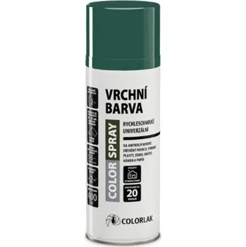 Barva ve spreji Colorlak Sprej Color, vrchní barva RAL6005 zelená lesklá, 400 ml