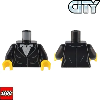 Stavebnice LEGO LEGO® Dílky na figurky LEGO Tělo potištěné Dámský Oblek / Černý / Torso - 2023 973pb4387c02
