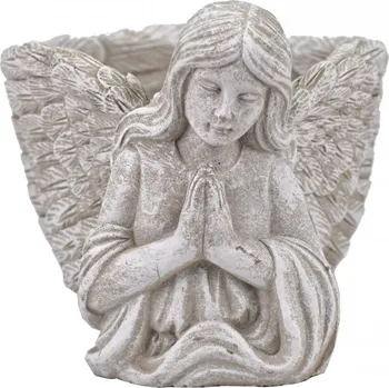 Květináč Květináč s andělem cement 13x20x15 cm