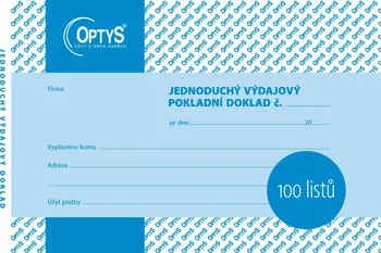 Tiskopis Optys 1036 výdajový doklad jednoduchý A6 100 listů