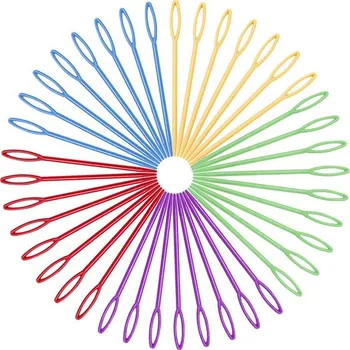 Plastové jehly, BAREVNÉ, tupé, 9 cm, 1 kus