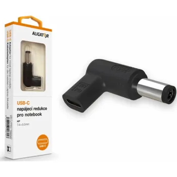 Adaptér k notebooku Aligator USB-C napájecí redukce 7,4 x 5,0 mm pro notebooky HP