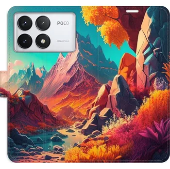 Pouzdro na mobilní telefon Flipové pouzdro iSaprio - Colorful Mountains - Poco F6 Pro