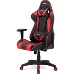 Herní židle ERACER F03 — ekokůže, černá / červená