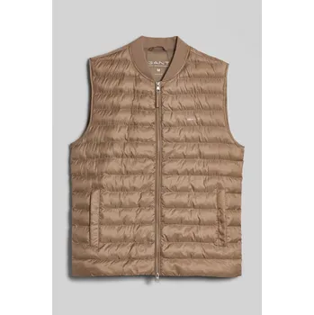 Pánská vesta VESTA GANT LIGHT PADDED BOMBER VEST COLD BEIGE