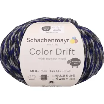 Schachenmayr Color Drift 82 Šedomodrá (Merino Color Drift 82 Night Sky)