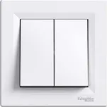 Přepínač dvojitý střídavý ř. 6+6, bílá Schneider Asfora