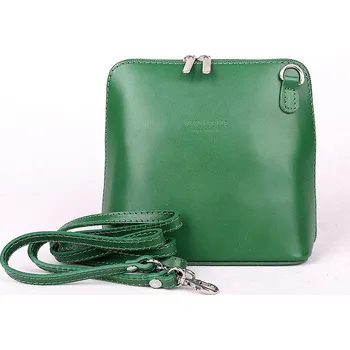 Kabelka Kožená crossbody kabelka no. 55 tmavězelená