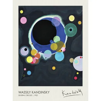 Plakát Plakát, Obraz - Several Circles (1922), Wassily Kandinsky