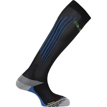 Pánské termoprádlo ponožky Salomon Winter compression black/blue - Velikost: S