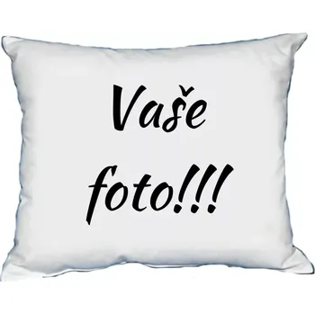 Dekorativní polštářek Polštář z vaši fotky na zakázku jednostranný žlutý (polštářek na zakázku z vaší fotografie )
