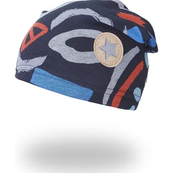 Módní doplněk Little Angel Čepice spadlá hřejivá - černá vzor Velikost: 5 | 49-53 cm