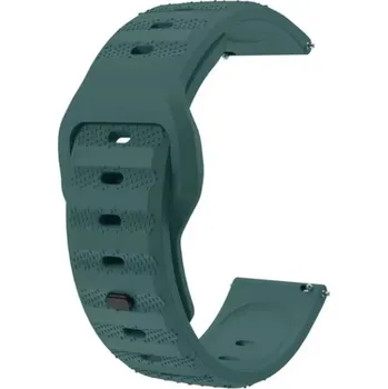 Příslušenství k chytrým hodinkám eses Silikonový řemínek s provlékáním - Vzorovaný tmavě zelený, 16 mm
