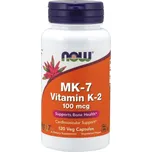 NOW MK-7 Vitamin K2, 100 mcg, 120 rostlinných kapslí Doplněk stravy