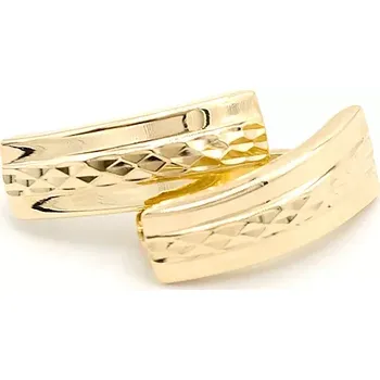 Náušnice Zlaté náušnice zdobené gravírovaným pruhem 1,80g