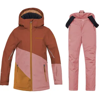 Dívčí bunda Dětský lyžařský komplet Kigali Picante/rosette 158-164 + Akita Rosette 158-164