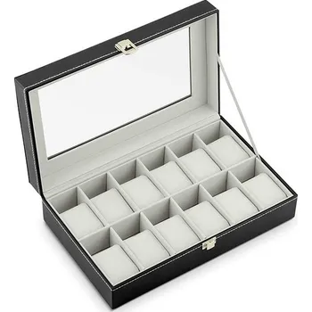 Box na hodinky Massido Kazeta na 12 hodinek MS-710 černá a béžová