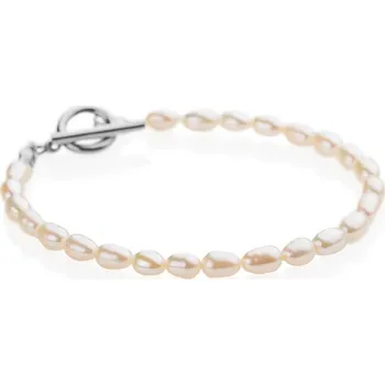 Náramek franco bene Perličkový náramek (úzký) - stříbrný | 353