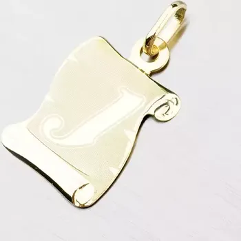 Přívěsek Přívěsek žluté zlato 585 pergamen s písmenkem J 43-2065-J