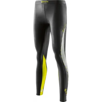 Pánské kalhoty SKINS DNAmic Womens Long Tights Black/limoncello FM