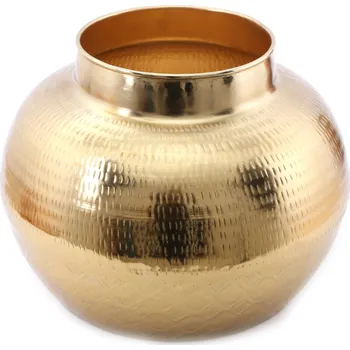 Váza Dekorativní váza KASBAH, zlatá, 42x31cm, SIL