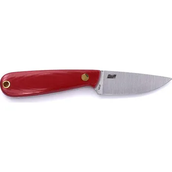 lovecký nůž Brisa Necker 70 Flat Red Micarta Leather