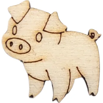 Překližka Výřez z překližky, PRASÁTKO, 2x1,7 cm, 4ks/bal.