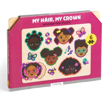 Puzzle Mudpuppy Dřevěné puzzle Moje vlasy, moje koruna