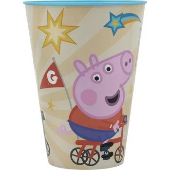 STOR Plastový kelímek Prasátko Peppa / hrnek Prasátko Peppa Kindness XL 430 ml