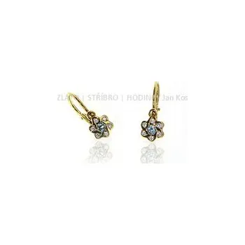 Náušnice Diante Zlaté náušnice s modrým kamenem 31502111