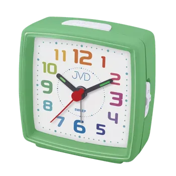 Budík JVD Dětský zelený ručkový netikající tichý budík JVD SRP2811.5