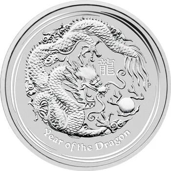 Perth Mint Stříbrná investiční mince Rok Draka 5 Oz | Lunar II | 2012 | 155,5 g