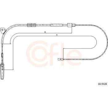 Brzdový systém Tažné lanko, parkovací brzda COFLE 92.10.9328