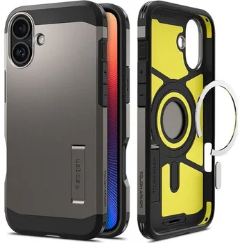Pouzdro na mobilní telefon Spigen Tough Armor MagSafe kryt iPhone 16 Plus gunmetal