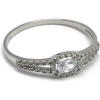 Prsten Diante Zlatý prsten s bílým kamenem 31504427