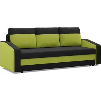 Obývací pokoj Velká rozkládací pohovka HEWLET Černá-zelená