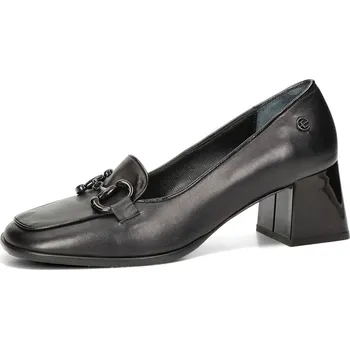 Dámské polobotky ETIMEĒ dámské kožené polobotky - černé