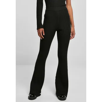 Dámské legíny s rozšířeným žebrovým úpletem černé Urban Classics černá 2547076