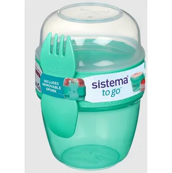 Svačinový box Sistema Box Snack Capsula 515ml kulatý, zelená
