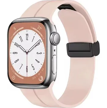 Příslušenství k chytrým hodinkám eses Silikonový řemínek pro Apple Watch - Magnetický světle růžový L - 38mm, 40mm, 41mm