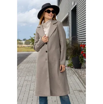 Dámský kabát Only dámský flaušový kabát Emma světle hnědý Velikost: XL